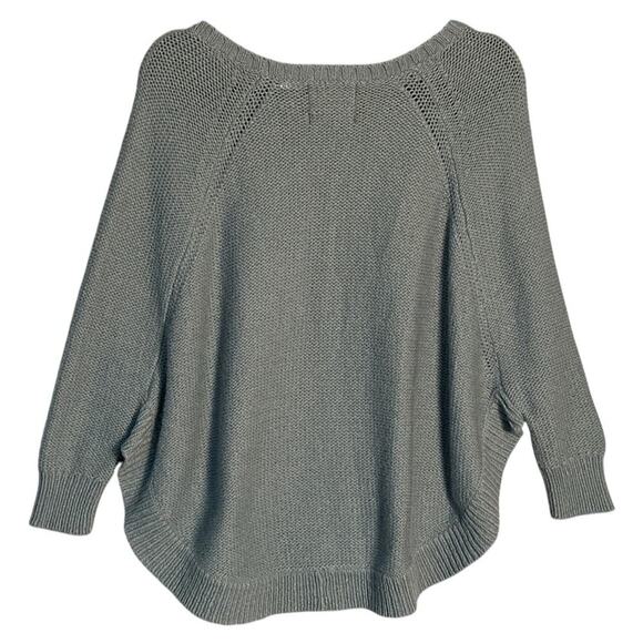 Guinevere Sz‎ M Alpaca & Wool Blend Batwing Sleeve Sweater Round Hem Scoop Neck - Picture 2 of 8